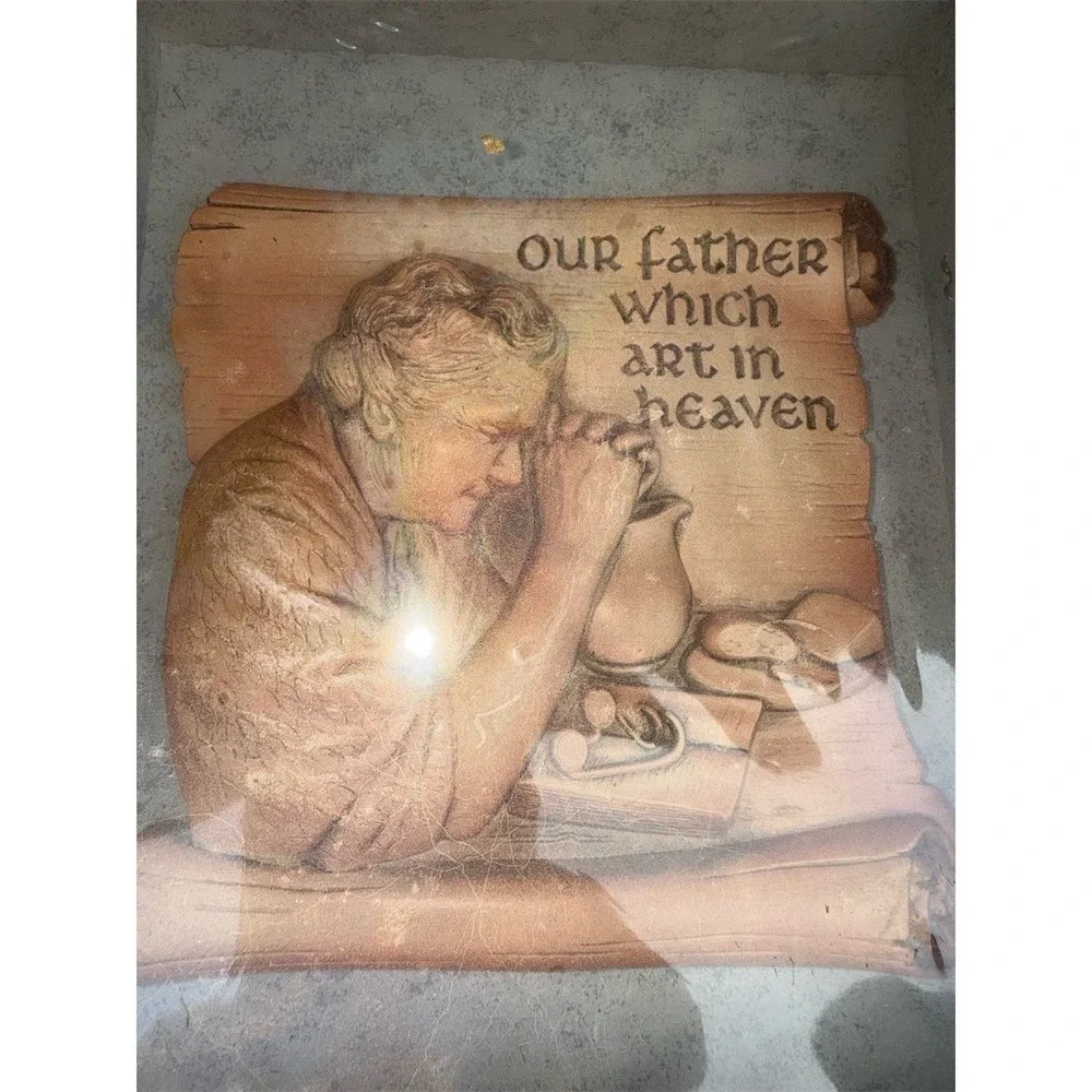 Vintage Miller Studio Giving Thanks Our Father which art in heaven Prayer Wall